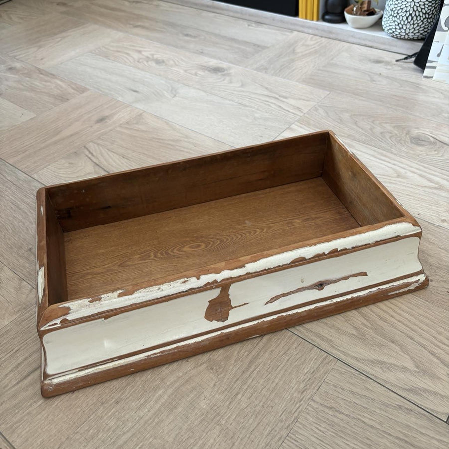 Wooden Tray - Rustic with White