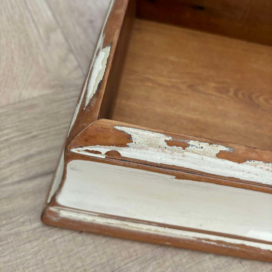 Wooden Tray - Rustic with White