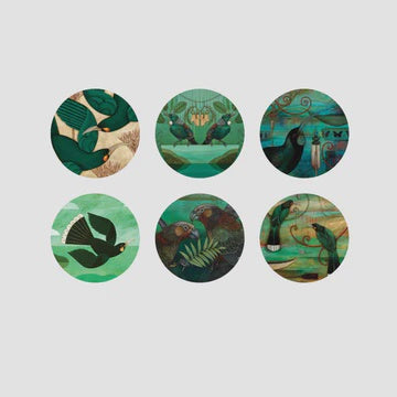 Birds of New Zealand Coaster - set of 6