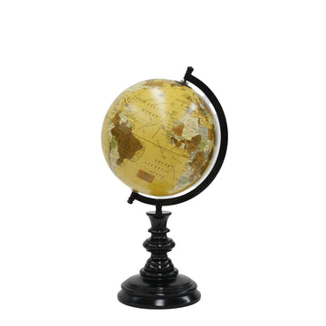 World Globe - Yellow + Black