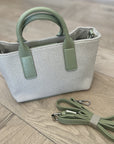 Textured Fabric Handbag - Pistachio