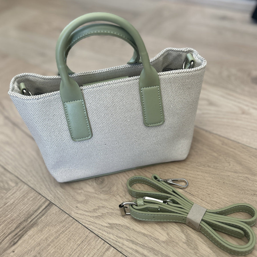 Textured Fabric Handbag - Pistachio