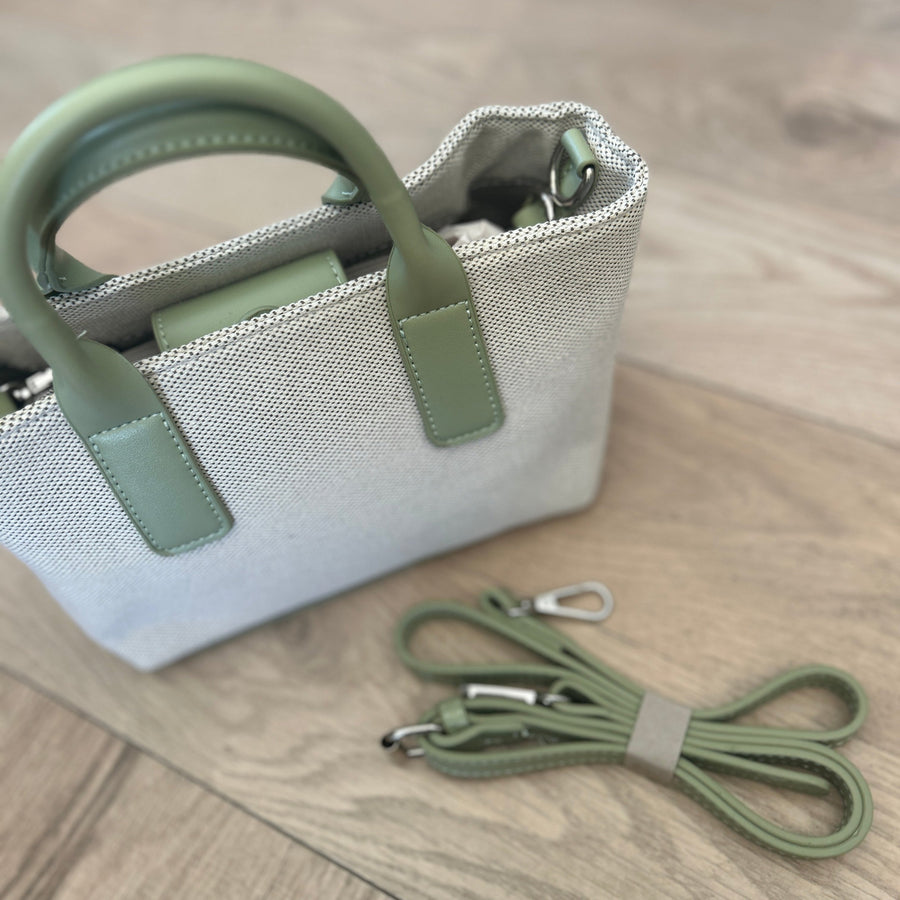 Textured Fabric Handbag - Pistachio