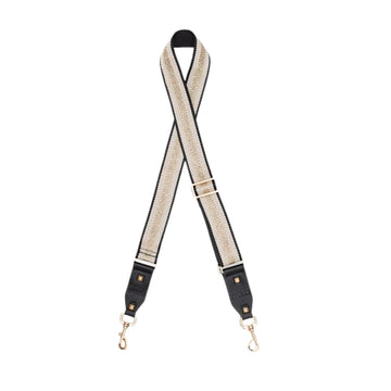 Antler bag strap - Oat and Gold stripe