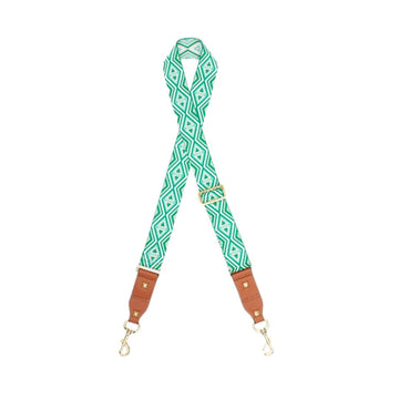 Antler Bag Strap - Double Diamond Chevron Green