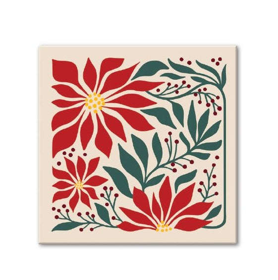 Christmas Napkin - Lady Jayne Poinsettia | Beverage