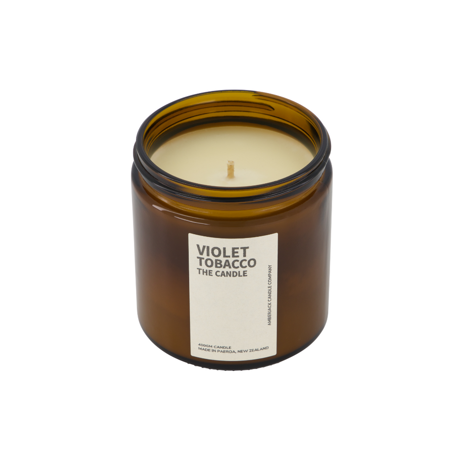 amberjack violet tobacco large candle