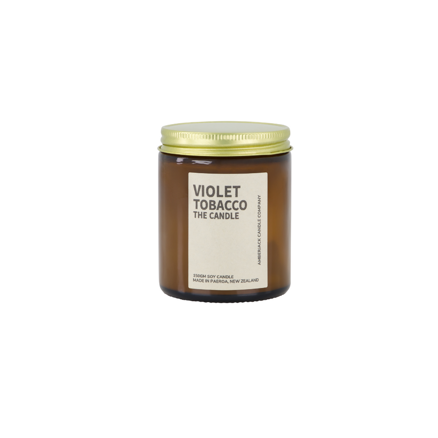 amberjack violet tobacco small candle