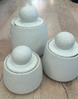 Ball Canisters - Sandy White