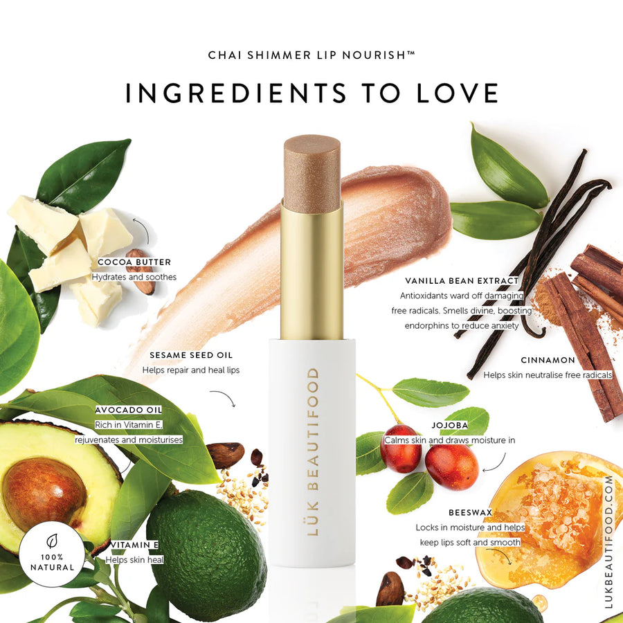 Luk Beautifood Lip Nourish - Chai Shimmer