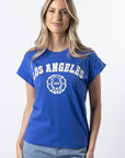 Stella + Gemma Cuff Tee - Los Angeles | Sapphire