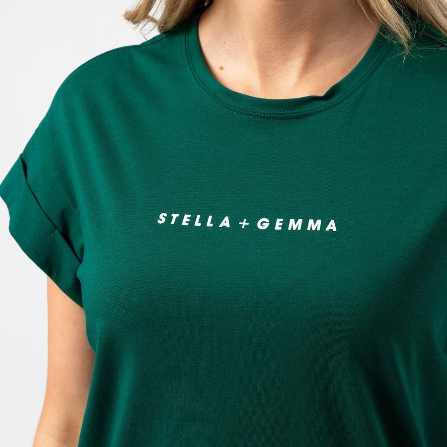 cuff tee pine by stella and gemma