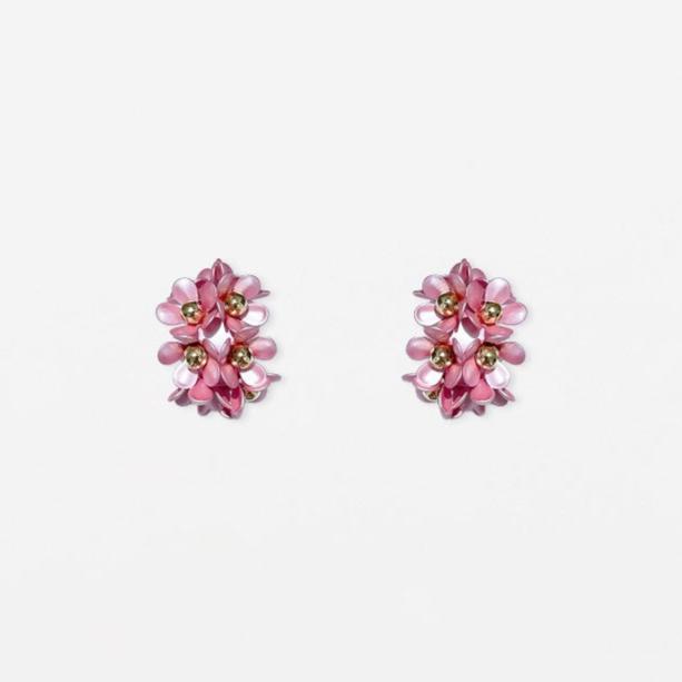 earring-mini-flower-cluster-pink-pink-SGE8453