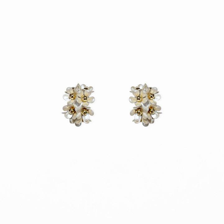 S + G Earrings - Mini Flower Clusters