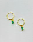 Huggie Earrings - Gold + Gemstone | Assorted