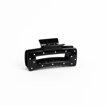 S + G Hair Claw - Oblong | Black Dotty