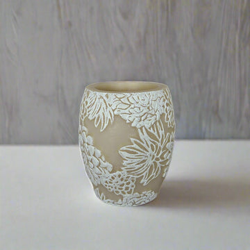 Japanese Chrysanthemum Candle - Hurricane | White