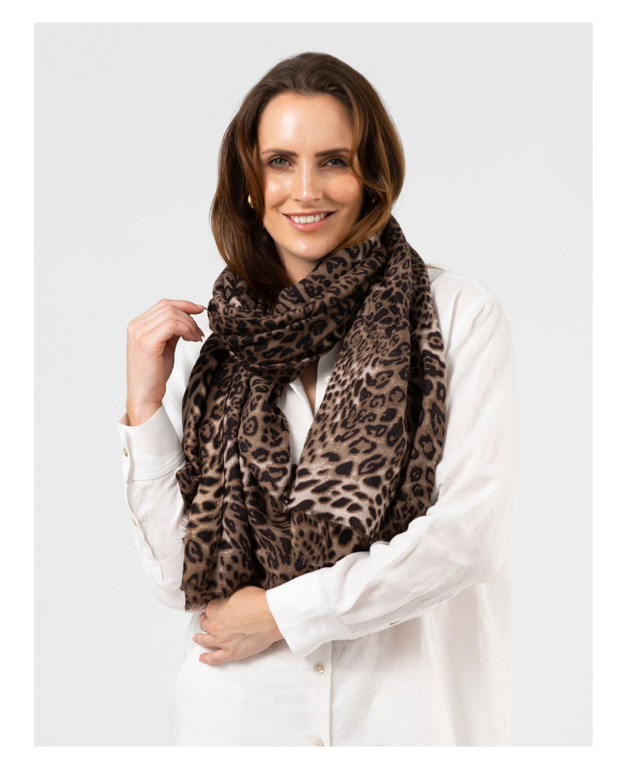 Leopard Scarf Chocolate