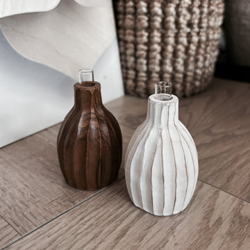 Cammie Wooden Bud Vases