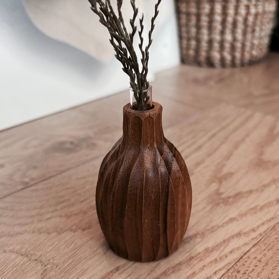 cammie wooden vases small