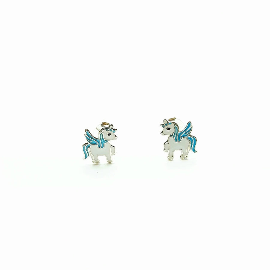 Sterling Silver Enamel  Earrings - Assorted