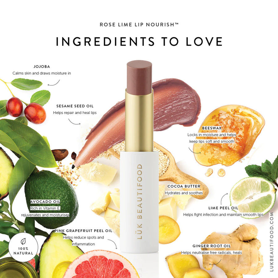 Luk Beautifood Lip Nourish - Rose Lime