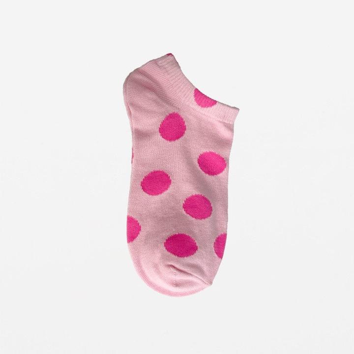 Stella + Gemma Socks - Blush with Fuchsia Dots