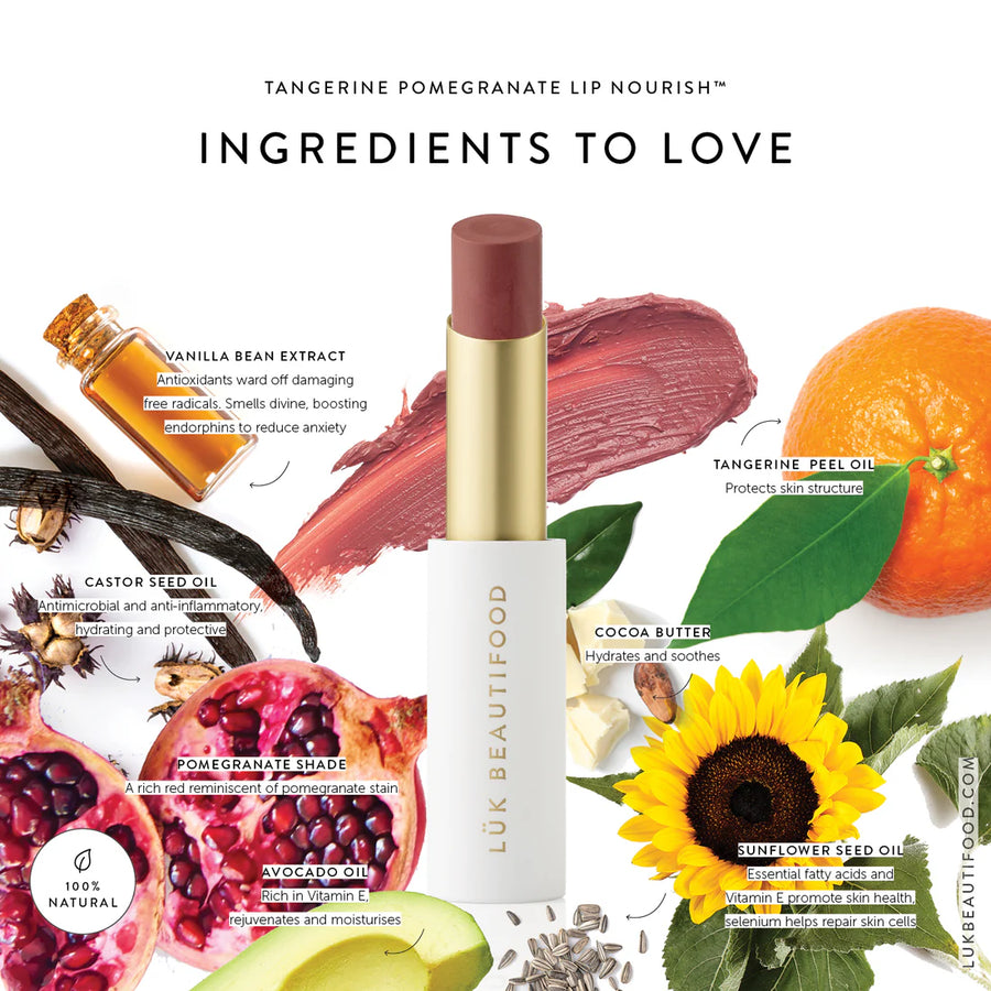 Luk Beautifood Lip Nourish - Tangerine Pomegranate