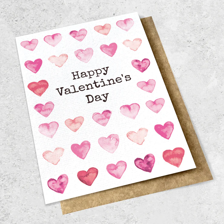 Ink Bomb Card Large - Valentine's Day Assorted