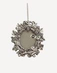 Christmas Decoration - Silver Leaf Oval Frame