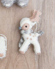 Christmas Decoration - Cream Felted Reindeer