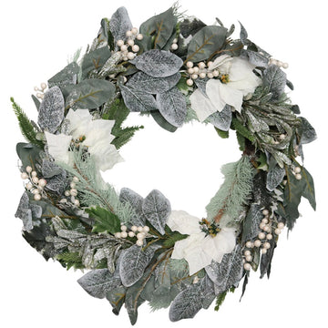 Xmas Berry Flower Wreath 71cm