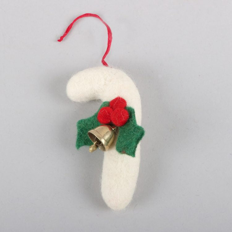 Christmas Decoration -  Felted Candy Cane