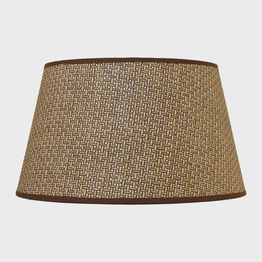 Tapered Drum Lampshade - Ivory and Linseed 41cm